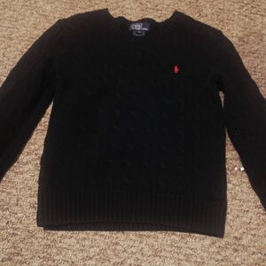 Polo by Ralph Lauren Black Cable Knit Sweater